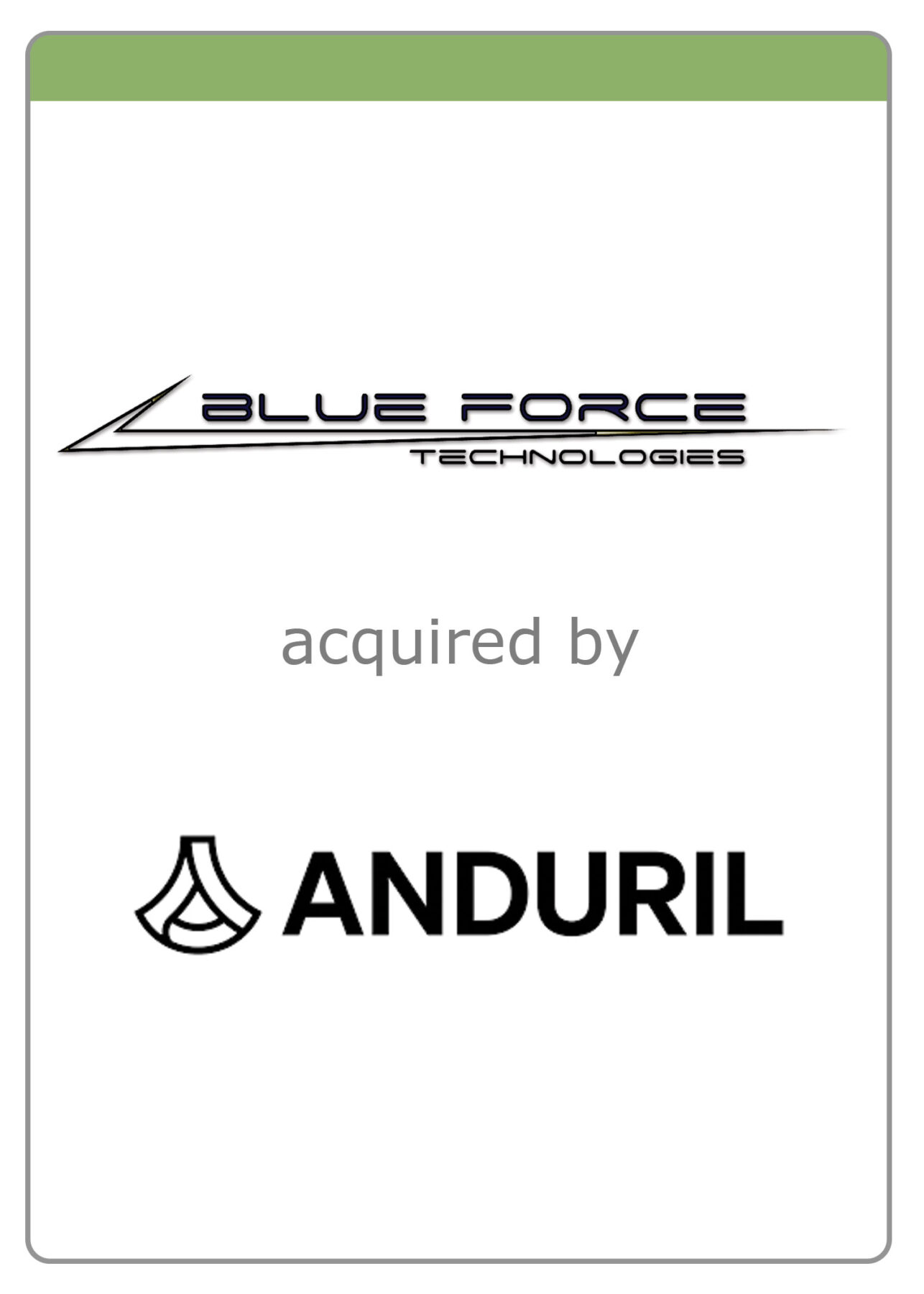 McLean Group Advises Blue Force Technologies on acquisition by Anduril Industries
