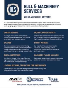 Hull and machinery (H&M) marine surveys for vessel owners, lenders and underwriters