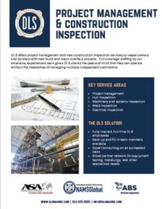 Marine project management and new-build vessel construction inspections