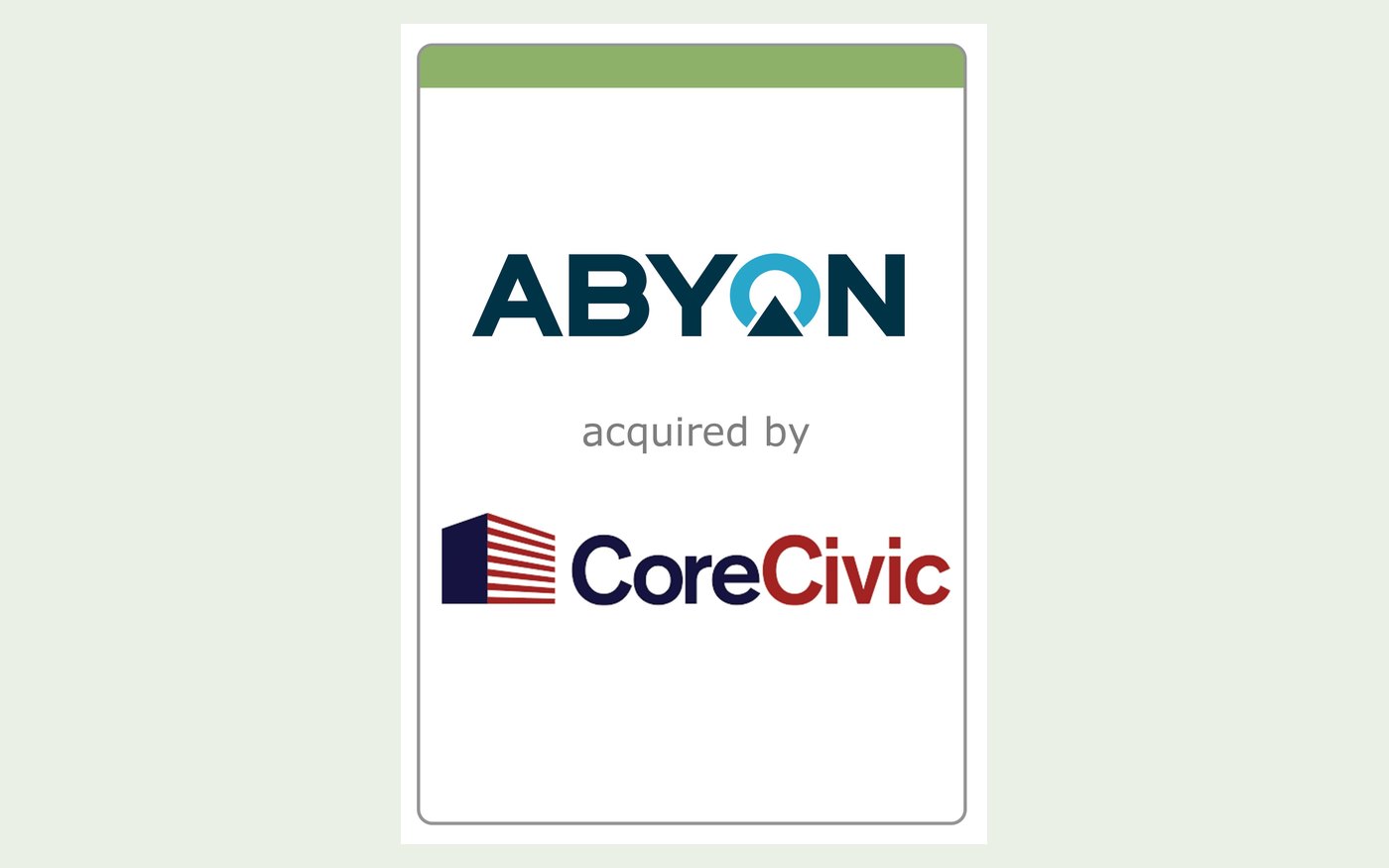 Abyon acquired by CoreCivic