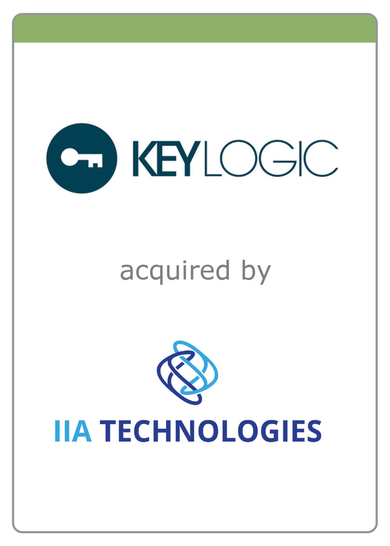 KeyLogic on Its Sale to IIA Technologies Corp