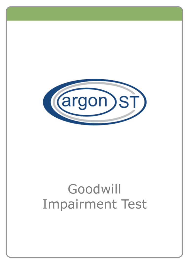 Argon ST – Goodwill Impairment Test