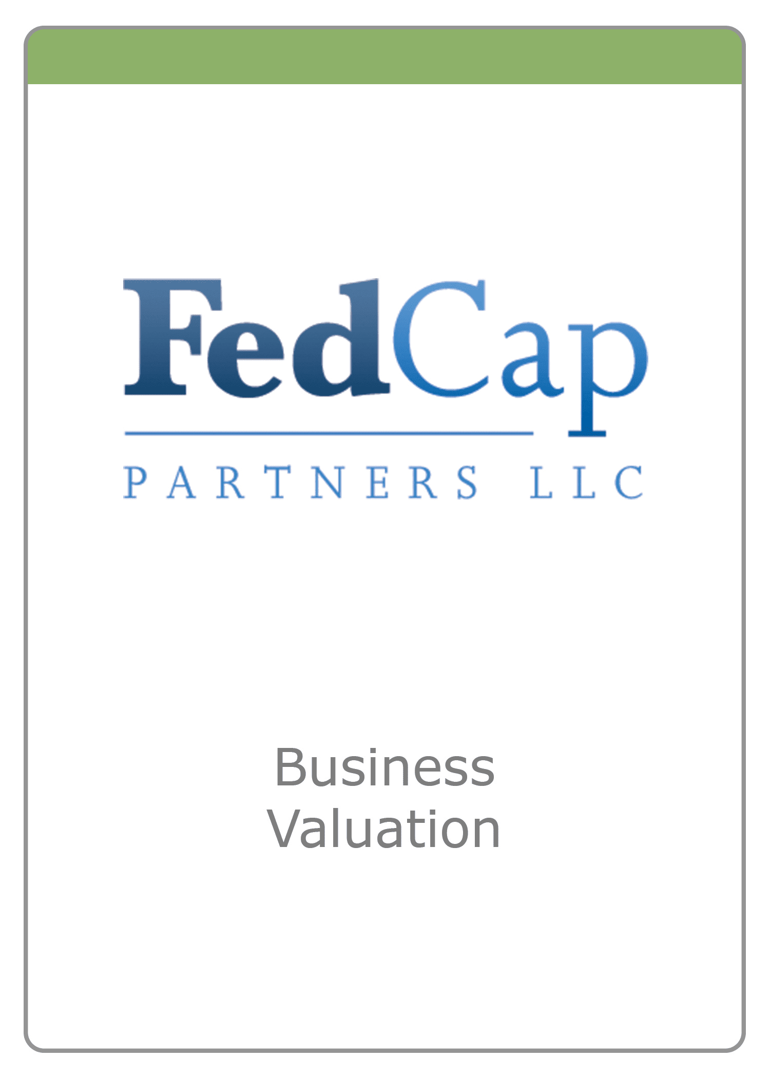 FedCap - Portfolio Valuation - The McLean Group