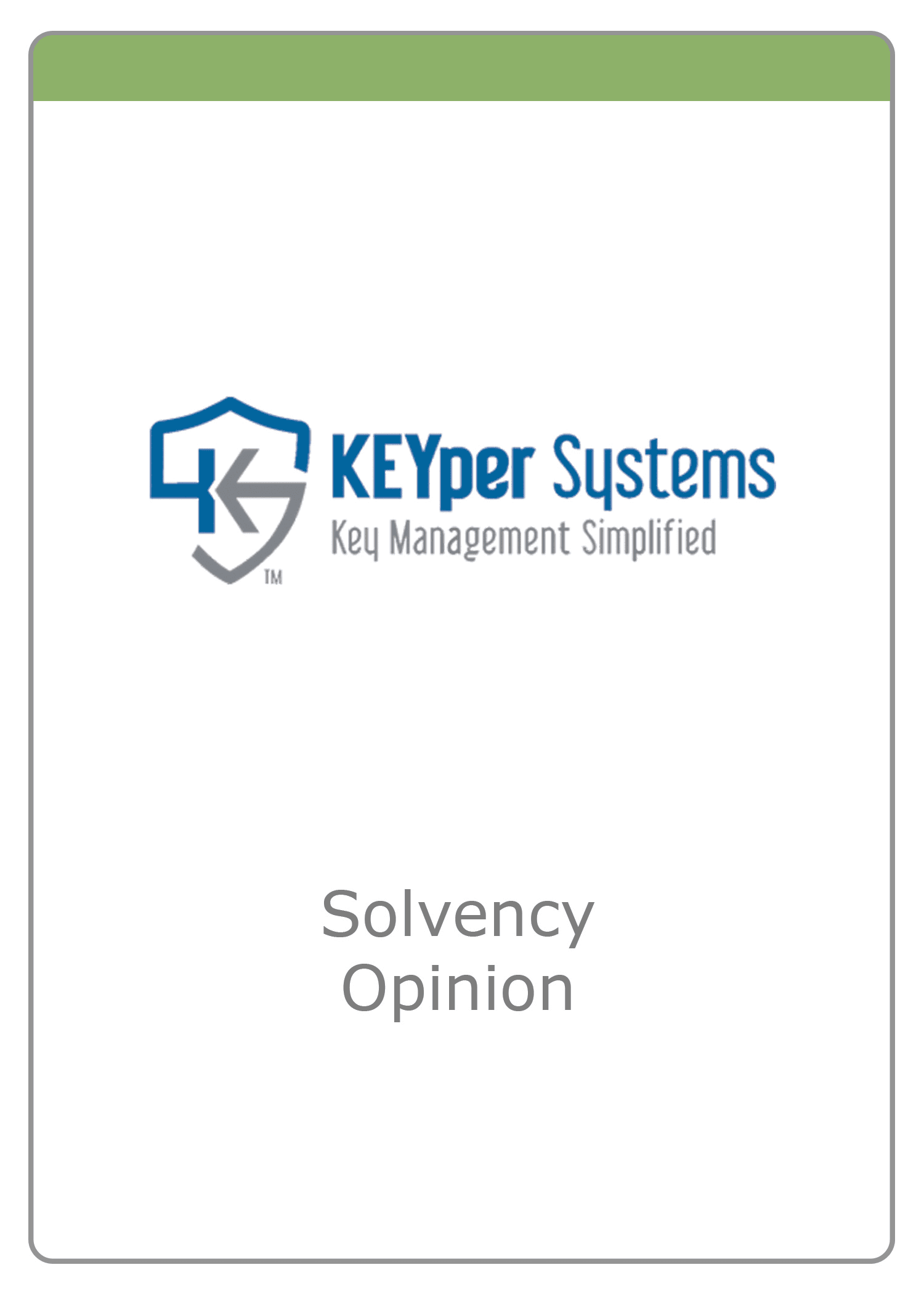 KEYper Systems - Transaction Opinions - The McLean Group
