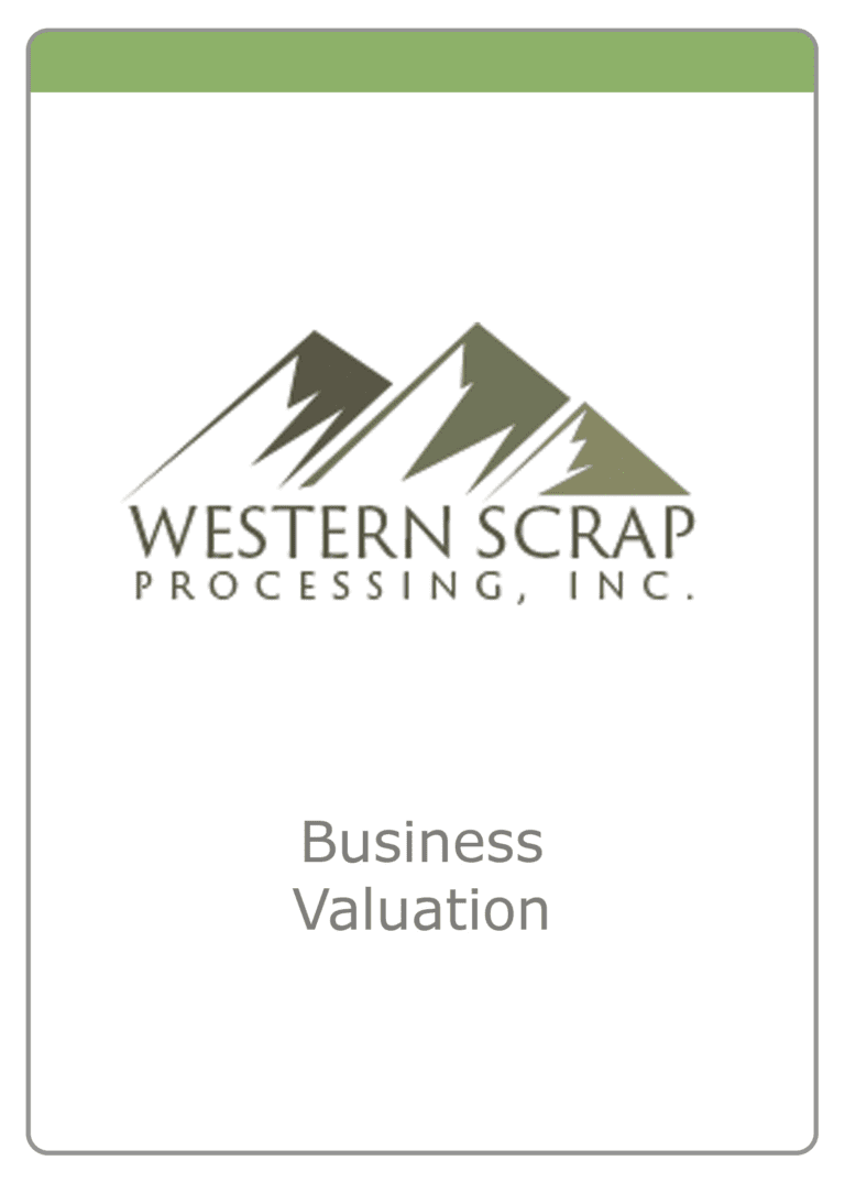 Western Scrap Processing Inc – ESOP Valuations