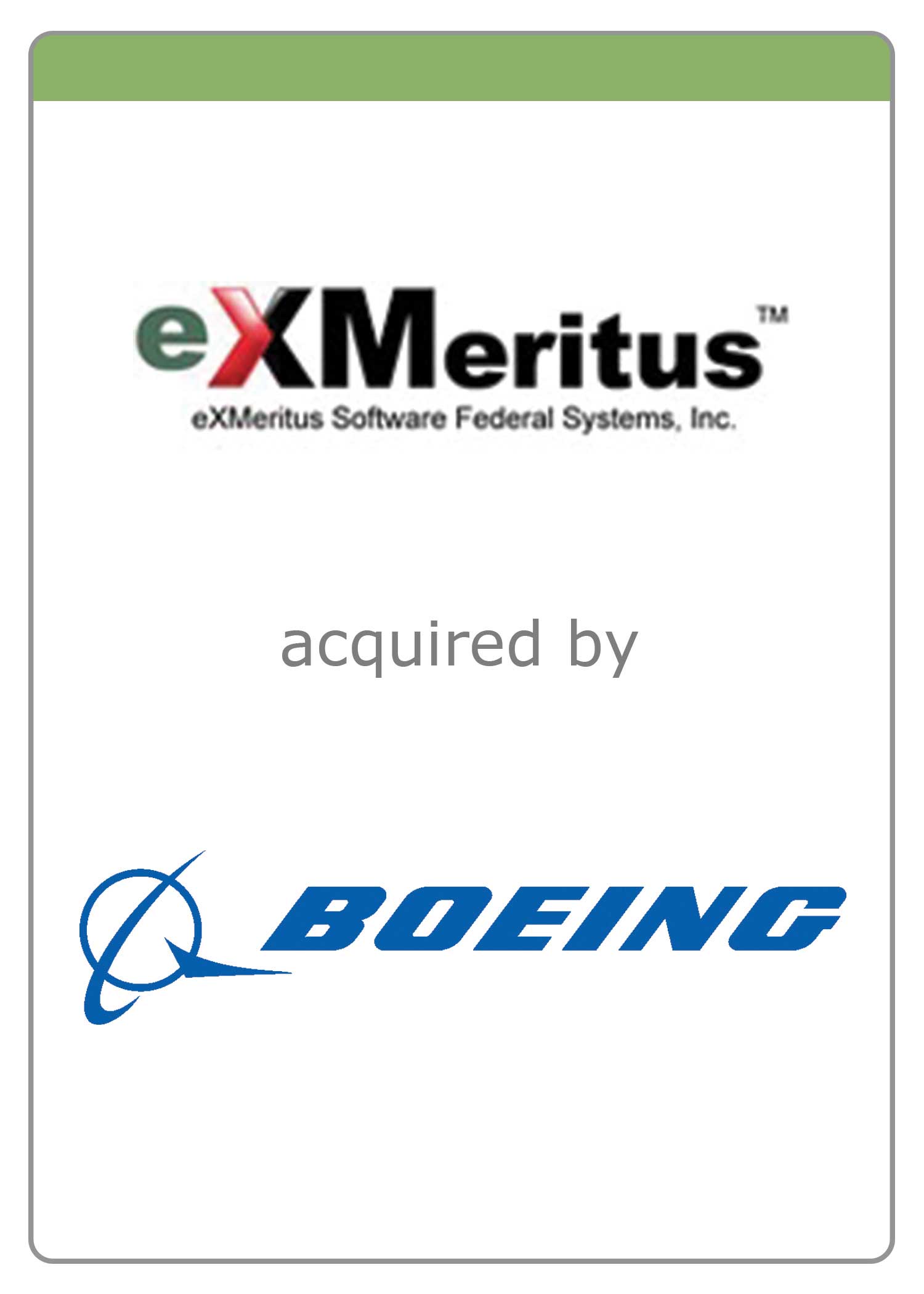 Exmeritus acquired by Boeing