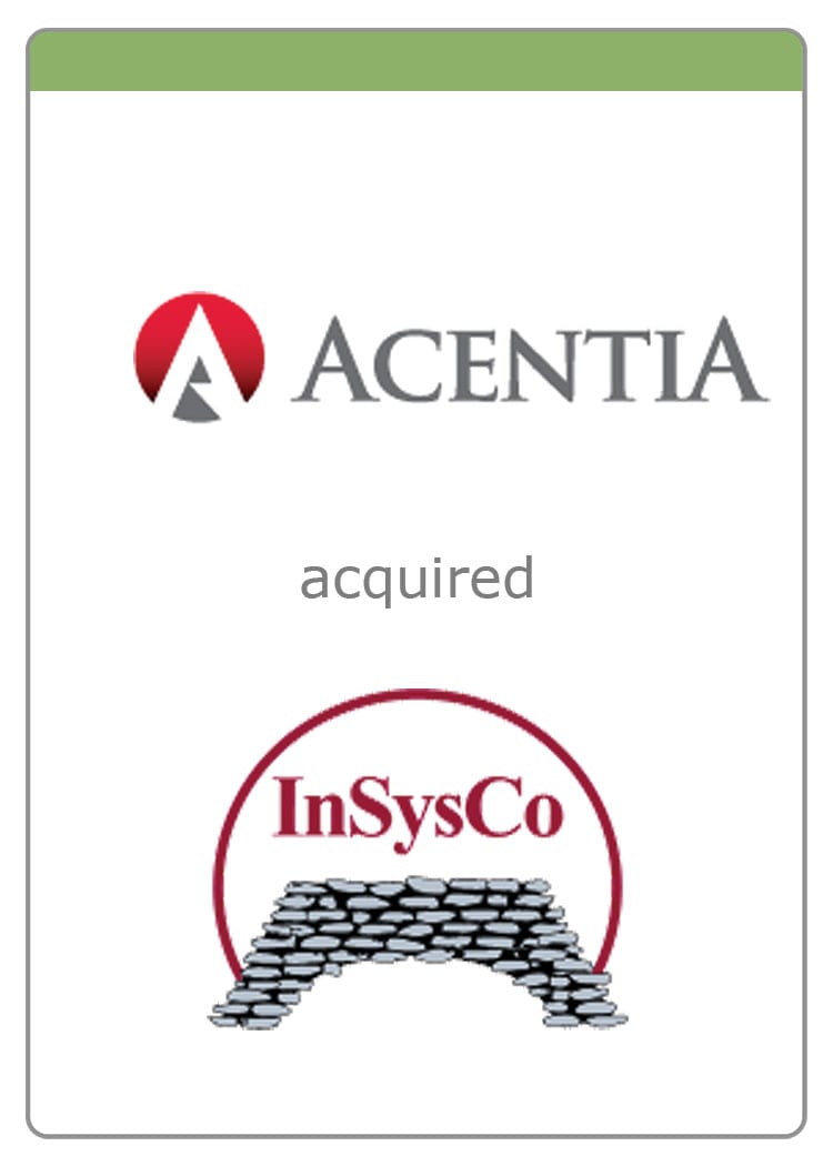 InSysCo acquired by Acentia - The McLean Provides Sell-Side M&A Services