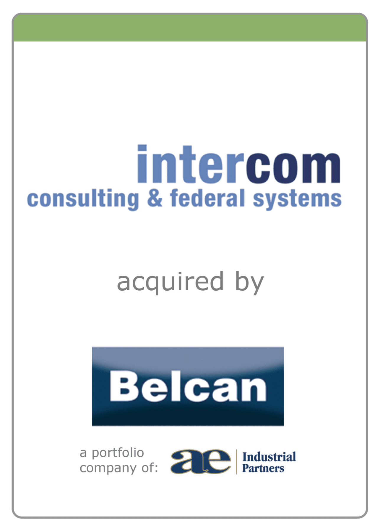 The McLean Group Advises Intercom Consulting & Federal Systems Corp. on its Acquisition by Belcan