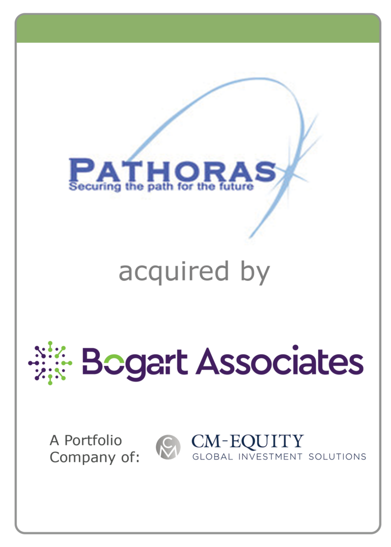 The McLean Group Served as the Exclusive M&A Advisor Pathoras on its Sale to Bogart Associates, a Portfolio Company of CM Equity Partners.