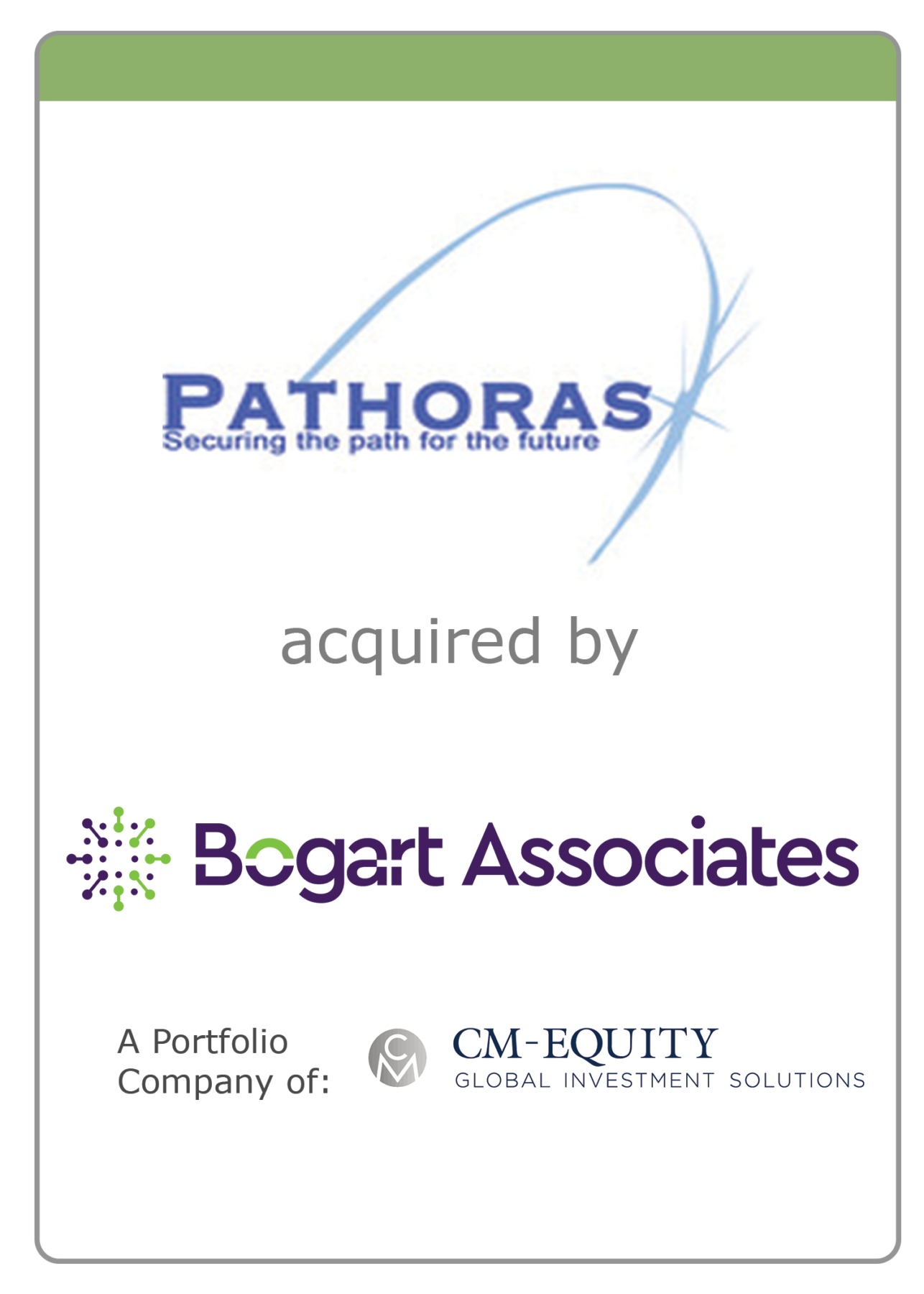 Pathoras acquired by Bogart Associates