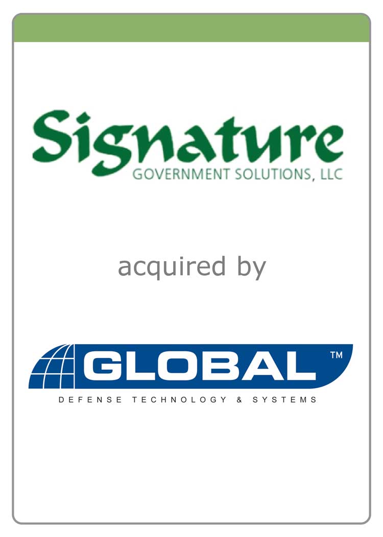 Signature Government Solutions acquired by Global Defense Technology & System - The McLean Group