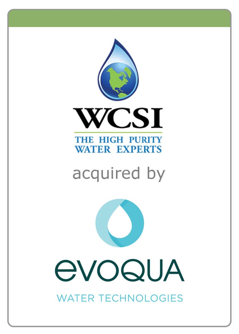 Evoqua Water Technologies Acquires Water Consulting Specialists, Inc.
