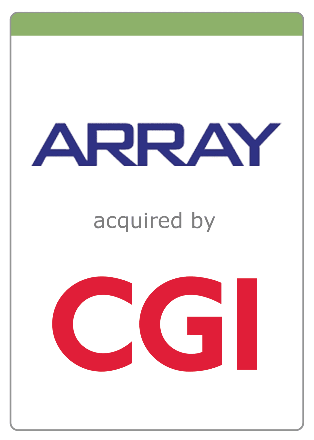 CGI Acquires ARRAY Information Technology, Inc.