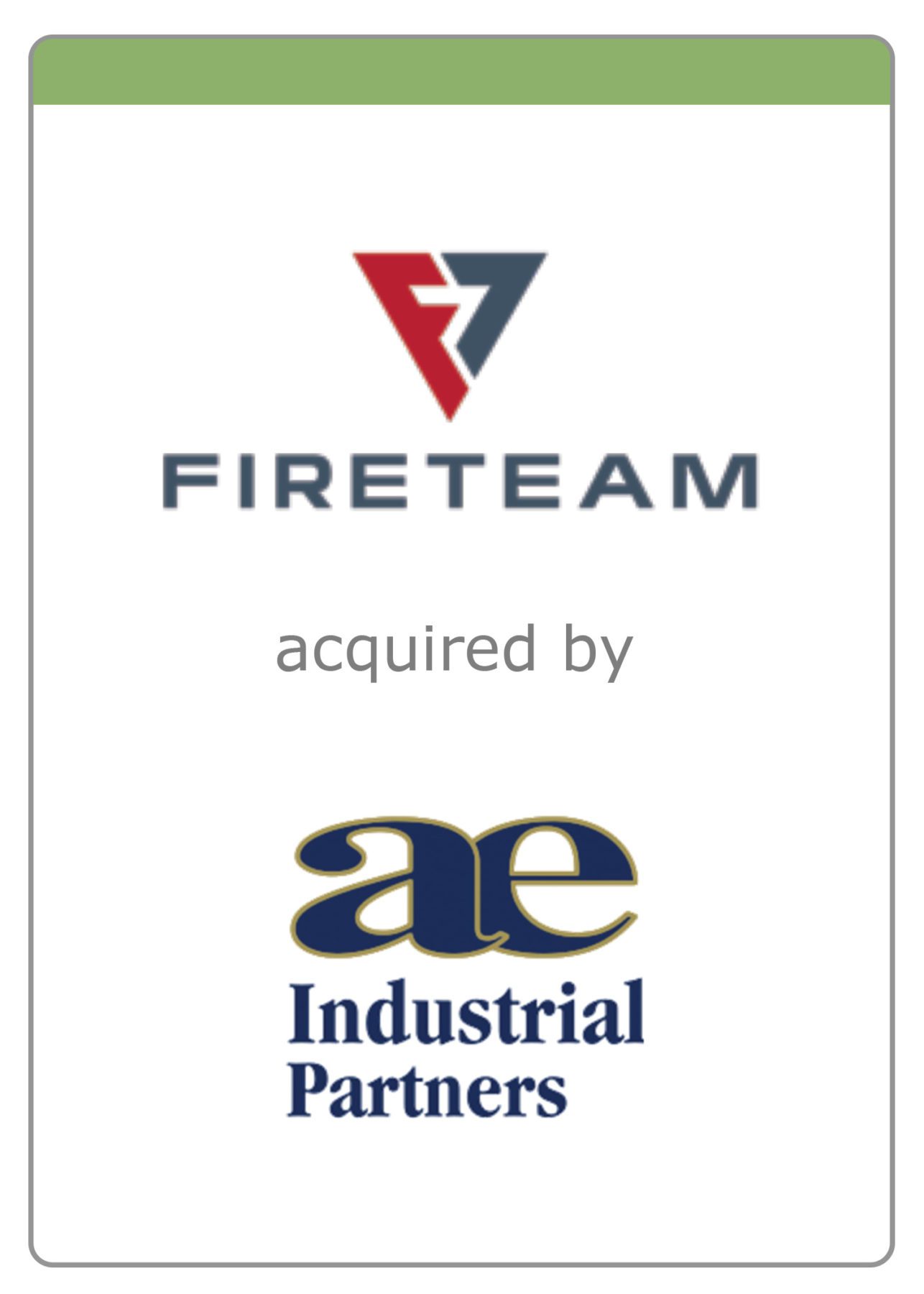 AE Industrial Partners Makes a Significant Investment in Fire Team Solutions
