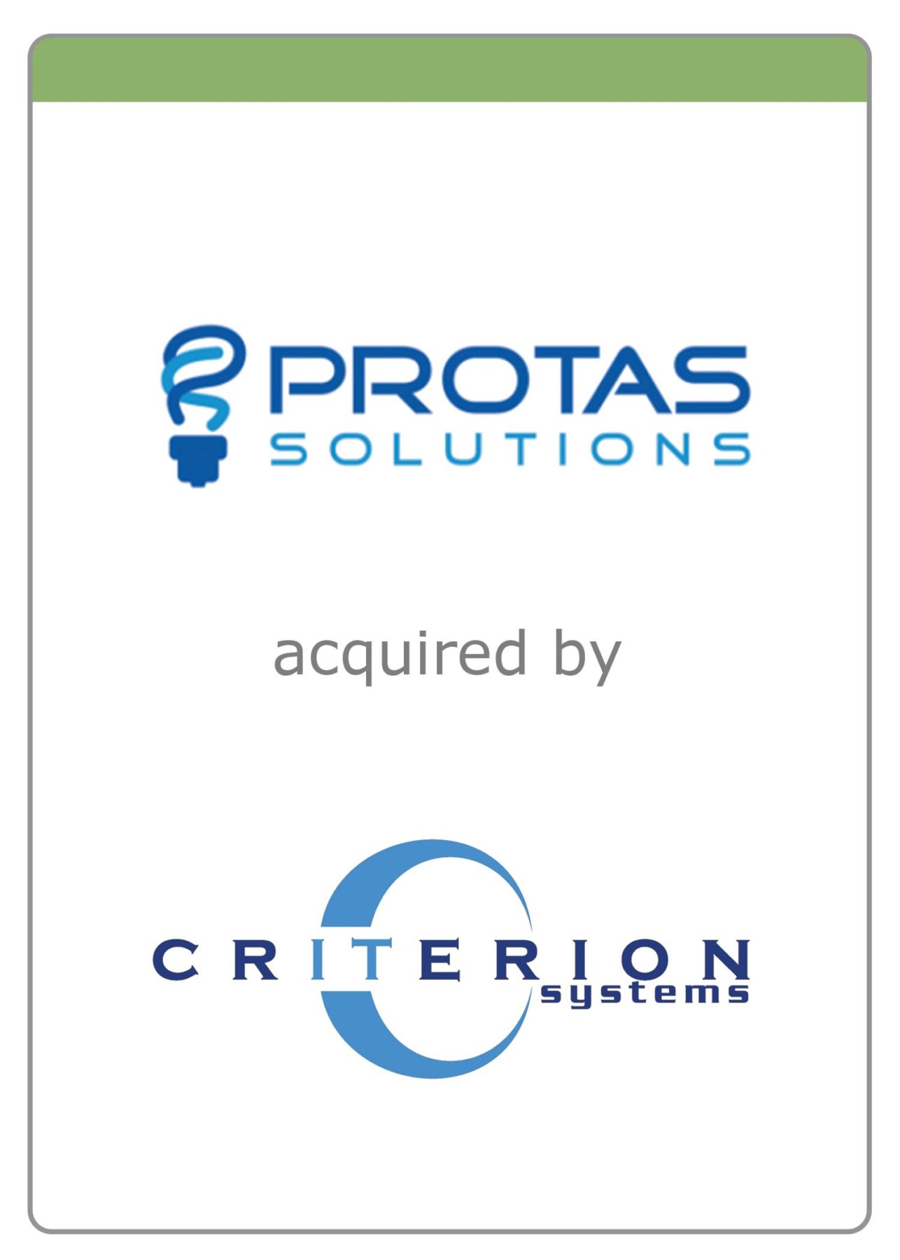 Protas Solutions acquired by Criterion Systems