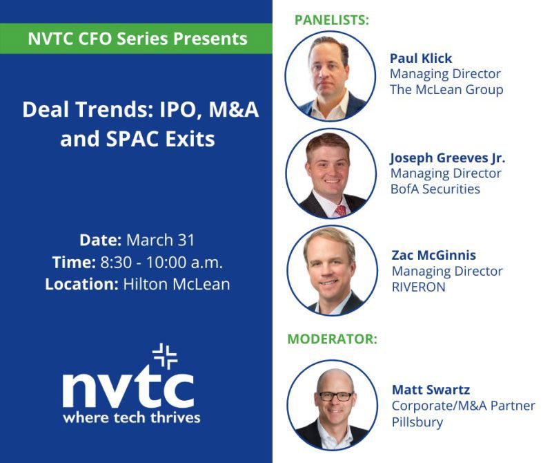 (March 31st, 2022) 2022 Public and Private Deal Trends: IPO, M&A and SPAC Exits – NVTC CFO Series
