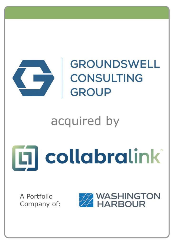 Groundswell Consulting Group acquired by Collabralink a Washington Harbour Partners portfolio company