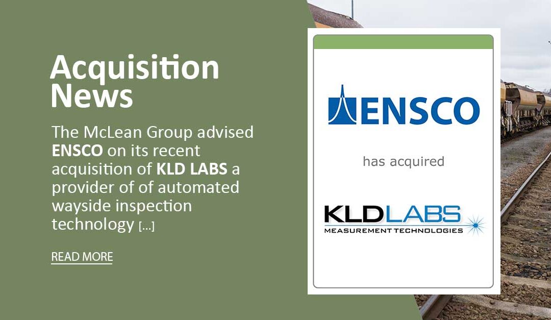McLean Advised ENSCO on its Acquisition of KLD Labs, Inc.