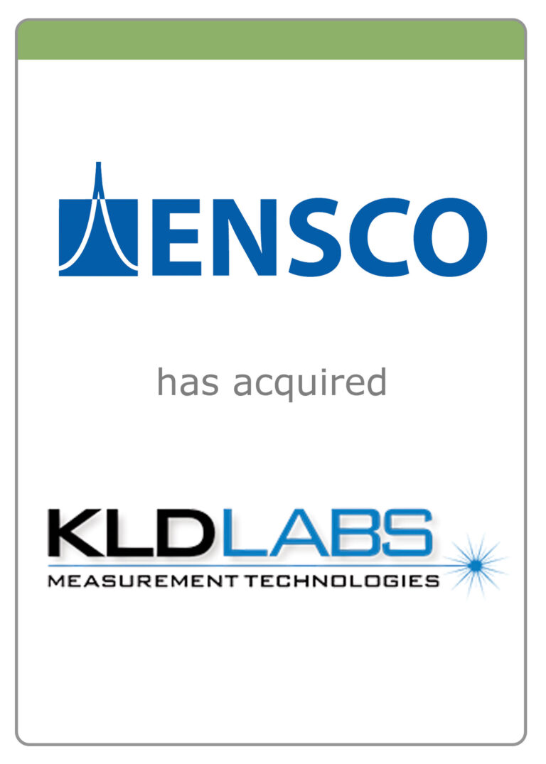 The McLean Group advised ENSCO on its recent acquisition of KLD Labs, a provider of automated wayside inspection technology
