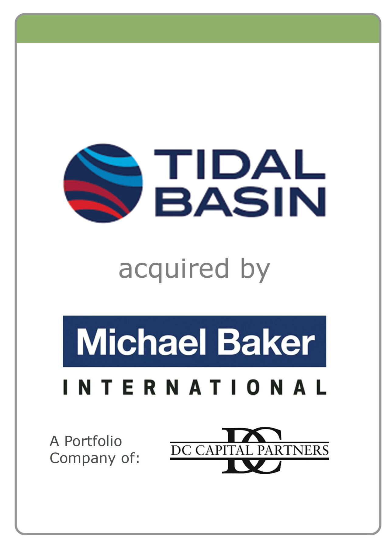 McLean Group advises Tidal Bason on its acquisition by Michael Baker International a DC Capital Partners company.