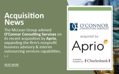 McLean advised O’Connor Consulting Services on its acquisition by Aprio
