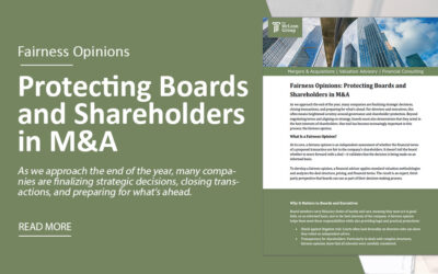 Fairness Opinions: Protecting Boards and Shareholders in M&A