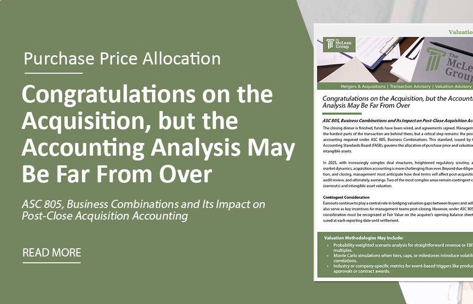 Congratulations on the Acquisition, but the Accounting Analysis May Be Far From Over