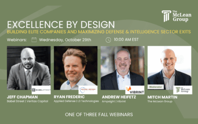 Webinar – Building Elite Companies and Maximizing Defense & Intelligence Sector Exits