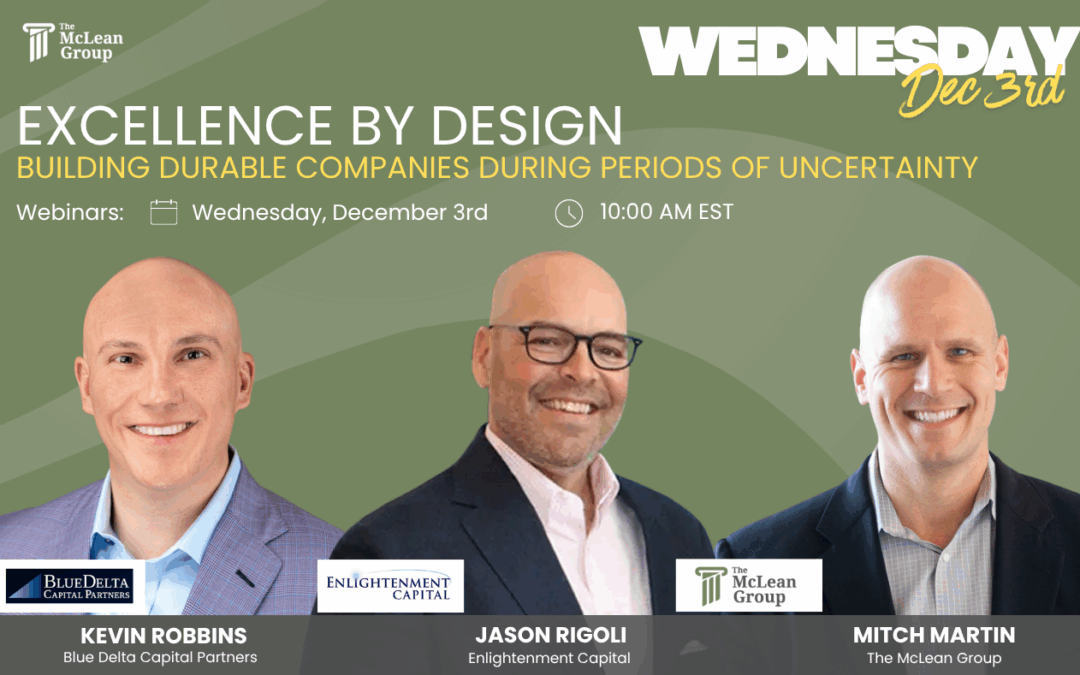 Webinar – Building Durable Companies During Periods of Uncertainty